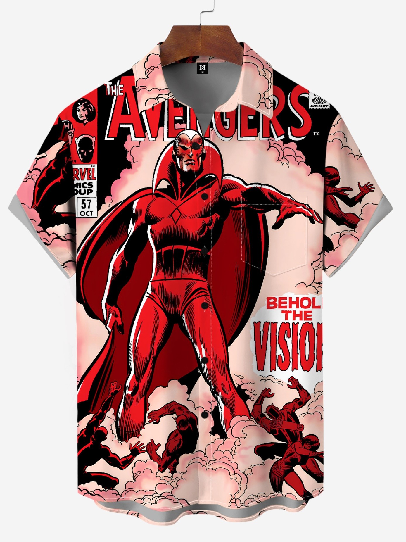 Men's Comic Printed Short Sleeved Shirt 4230